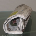 Zeitung gerollt